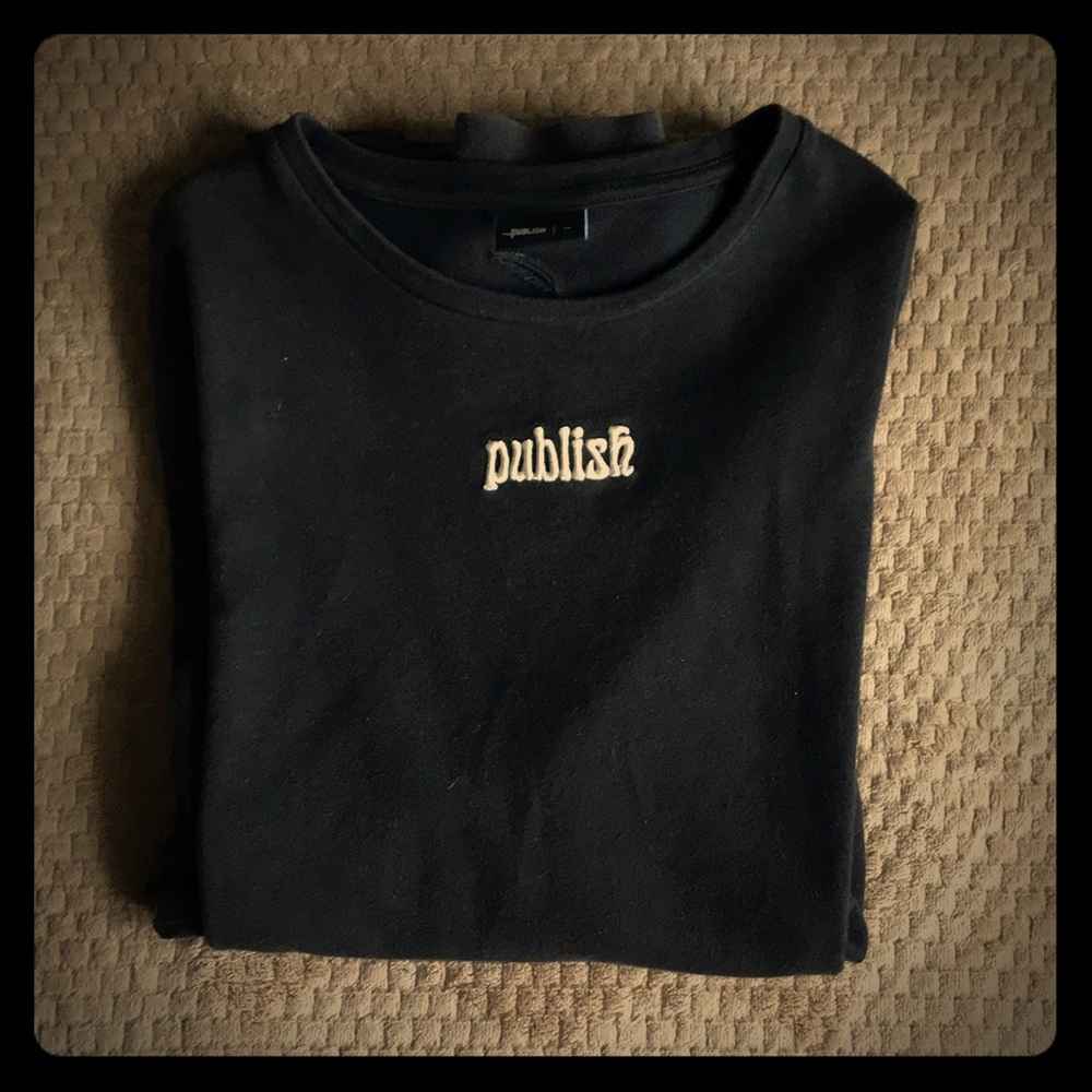 Publish Black Long Sleeve Shirt Mens Size Medium